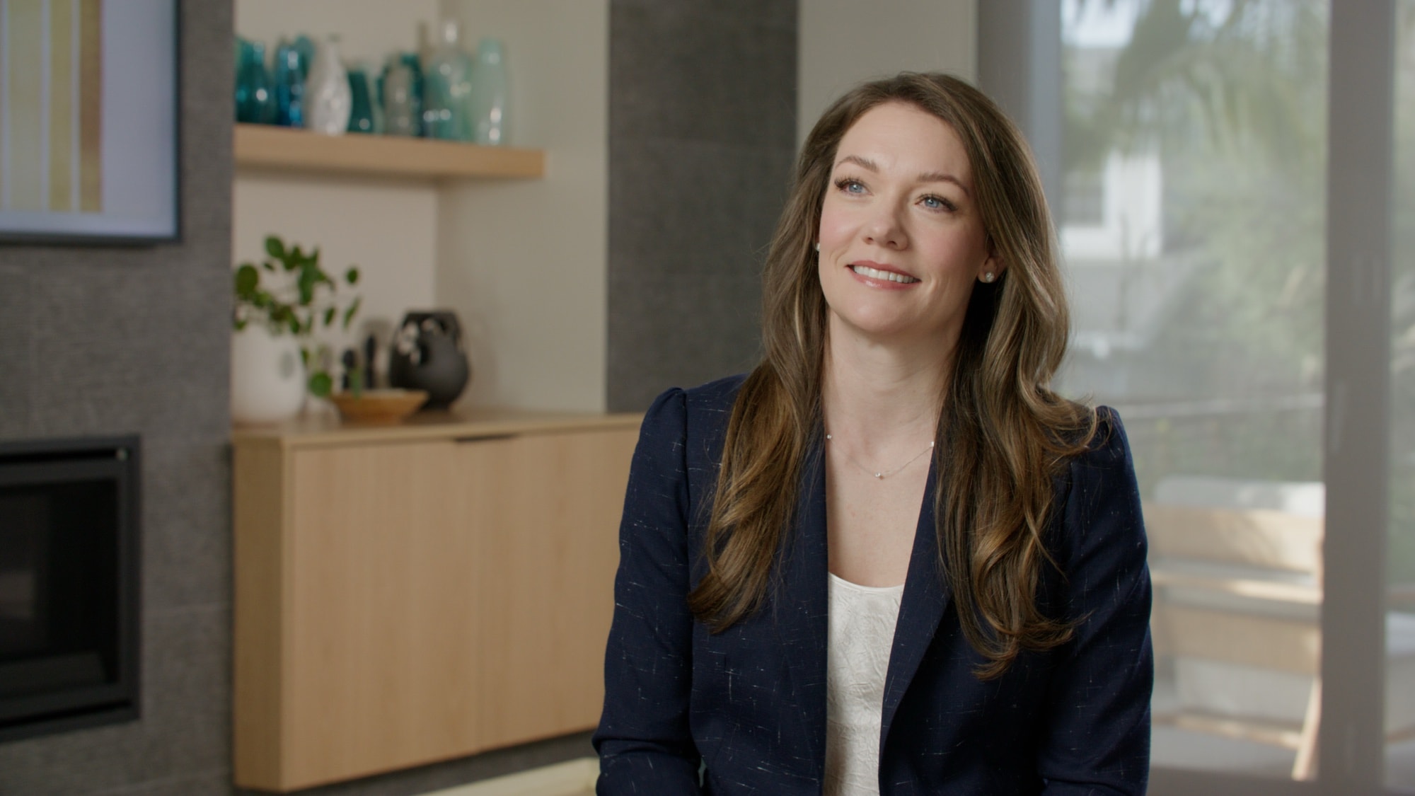Polished corporate interview frame from a Blue Barn corporate video