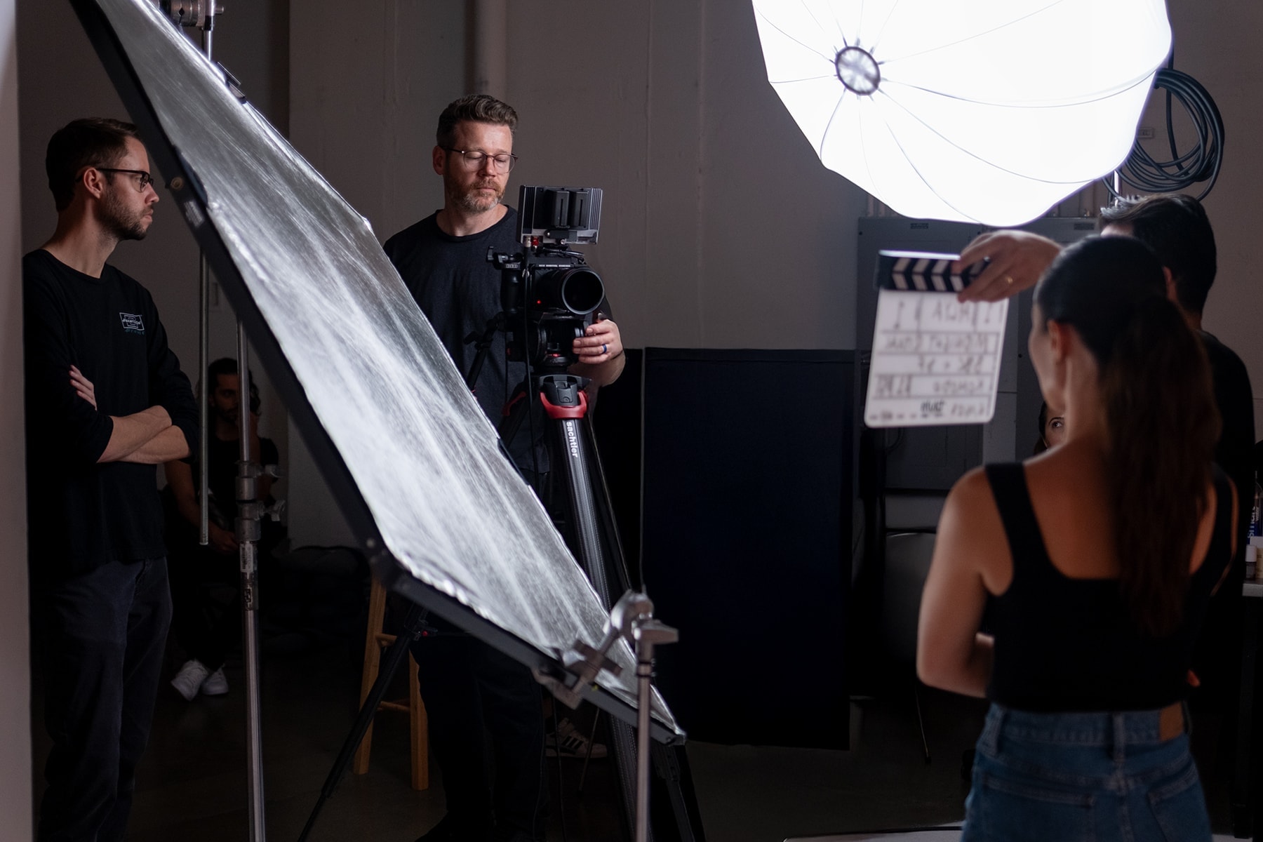 Stephen Alberts filming a commercial in the Blue Barn studio for Summer Fridays