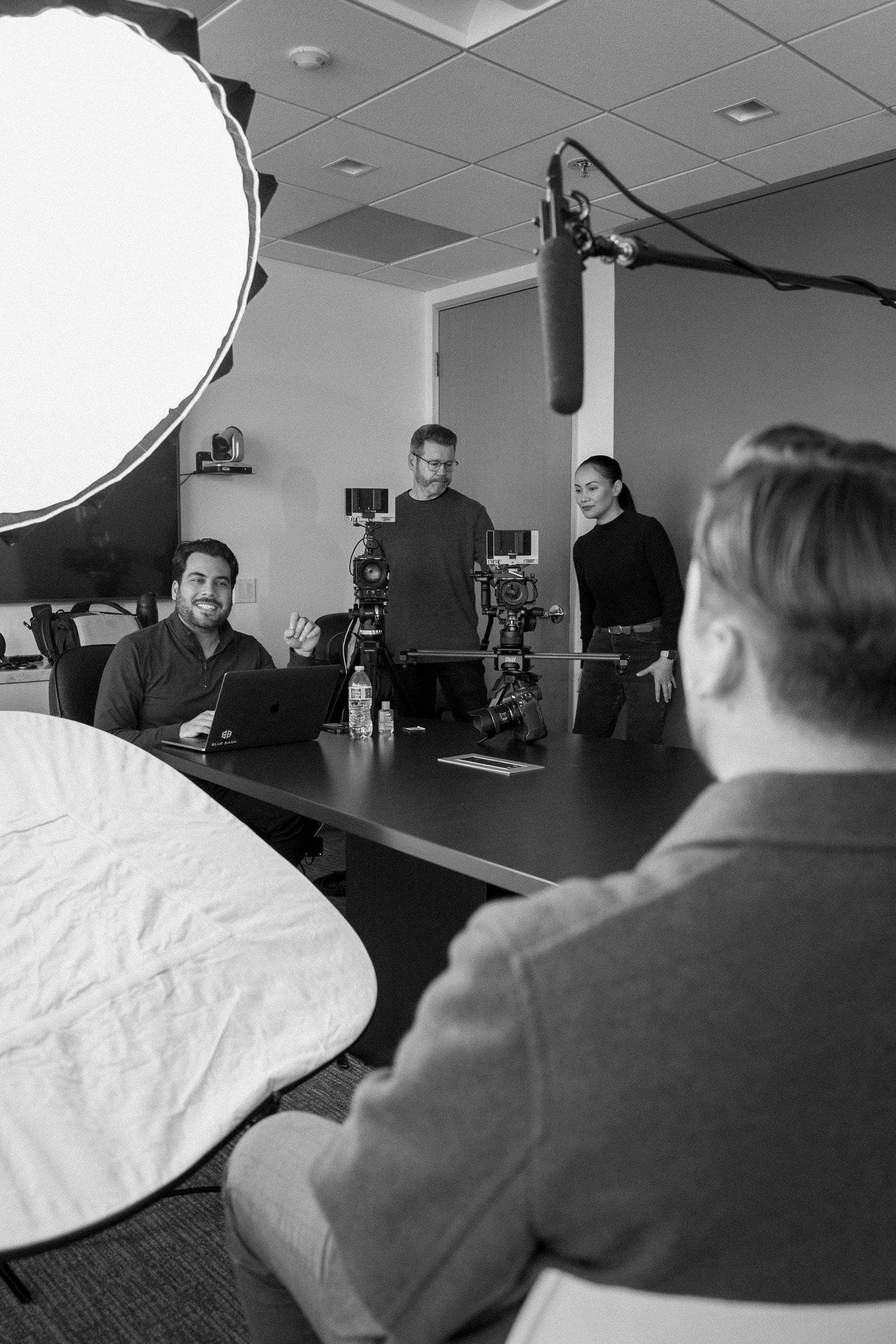 Blue Barn team filming a conference